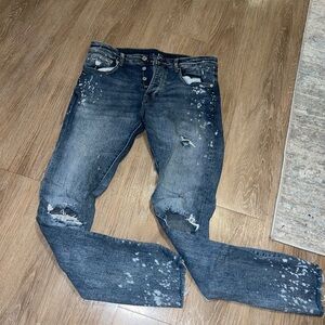 H&M Distressed Dark Blue Skinny Jeans